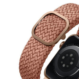 UNIQ Aspen pintas dirželis, skirtas Apple Watch 1/ 2/ 3/ 4/ 5/ 6/ 7/ 8/ SE/ SE2 44/ 42/ 45mm – rožinė
