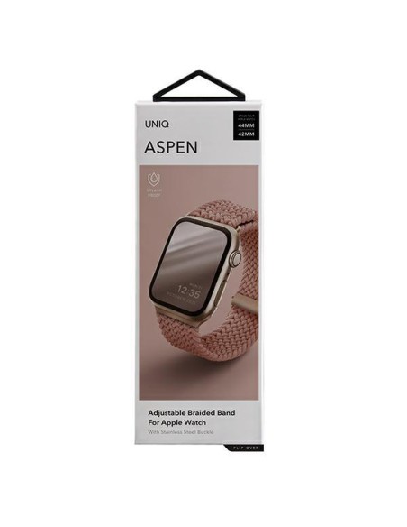 UNIQ Aspen pintas dirželis, skirtas Apple Watch 1/ 2/ 3/ 4/ 5/ 6/ 7/ 8/ SE/ SE2 44/ 42/ 45mm – rožinė UNIQ Aspen pintas dirželis, skirtas Apple Watch 1/ 2/ 3/ 4/ 5/ 6/ 7/ 8/ SE/ SE2 44/ 42/ 45mm – rožinė