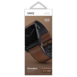 UNIQ Straden odinis hibridinis dirželis, skirtas Apple Watch 1/ 2/ 3/ 4/ 5/ 6/ 7/ 8/ SE/ SE2/ Ultra 42/ 44/ 45/ 49mm – r...