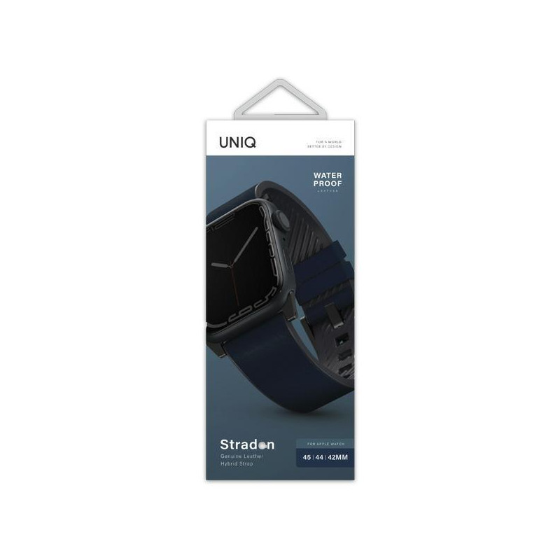UNIQ Straden odinis hibridinis dirželis, skirtas Apple Watch 1/ 2/ 3/ 4/ 5/ 6/ 7/ 8/ SE/ SE2/ Ultra 42/ 44/ 45/ 49mm – m...