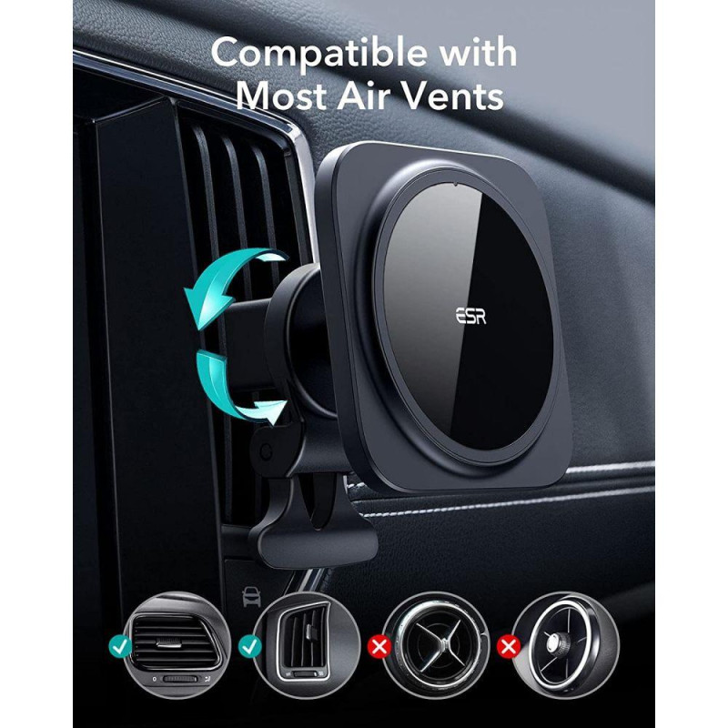 ESR Halolock Magnetinis magnetinis laikiklis su MagSafe orlaidei - juodas