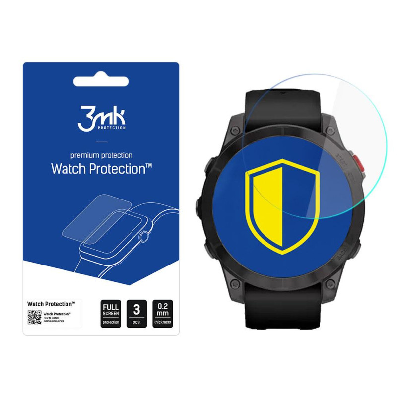 3mk Watch Protection™ hibridinis stiklas v. FlexibleGlass Lite, esantis Garmin Epix 2