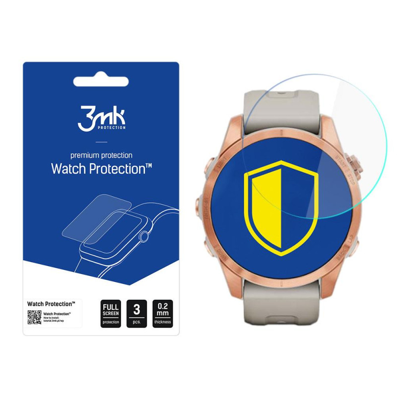 3mk Watch Protection™ hibridinis stiklas v. FlexibleGlass Lite ant Garmin Fenix 7s