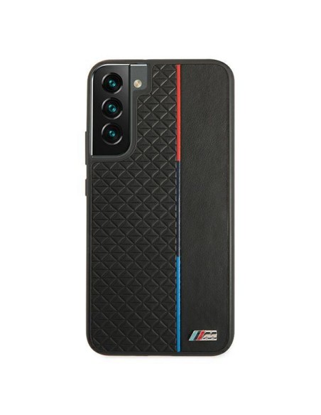 BMW M Collection Triangles dėklas Samsung Galaxy S22+ - juodas BMW M Collection Triangles dėklas Samsung Galaxy S22+ - juodas