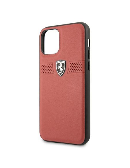 Ferrari Off Track Odinis dėklas iPhone 11 Pro - raudonas Ferrari Off Track Odinis dėklas iPhone 11 Pro - raudonas