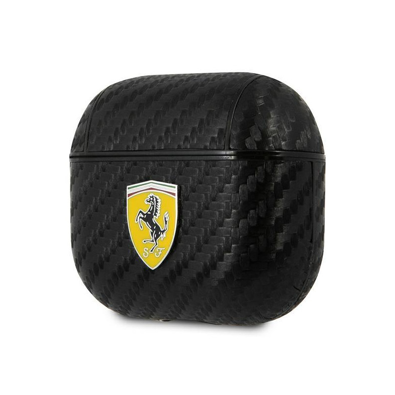 Ferrari On Track PU anglies dėklas, skirtas AirPods 3 - juodas