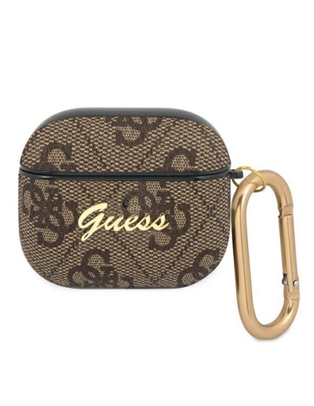 Guess GUA34GSMW AirPods 3 dangtelis rudas/ rudas 4G Script Metal Collection