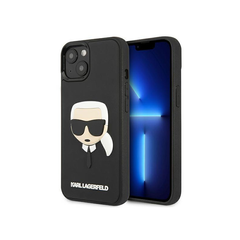 Karl Lagerfeld 3D Rubber Karl& 39 s Head dėklas iPhone 13 mini - juodas Karl Lagerfeld 3D Rubber Karl& 39 s Head dėklas iPhone 13 mini - juodas