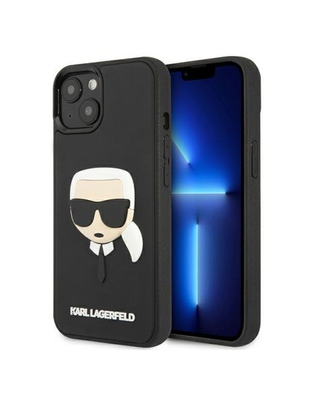 Karl Lagerfeld 3D Rubber Karl& 39 s Head dėklas iPhone 13 mini - juodas Karl Lagerfeld 3D Rubber Karl& 39 s Head dėklas iPhone 13 mini - juodas
