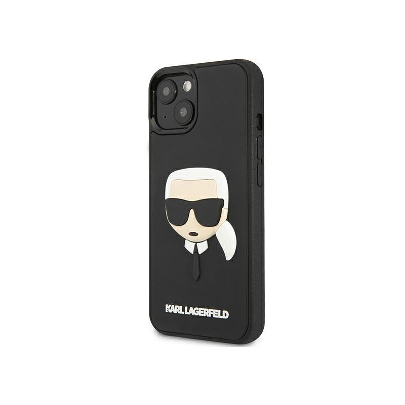 Karl Lagerfeld 3D Rubber Karl& 39 s Head dėklas iPhone 13 mini - juodas