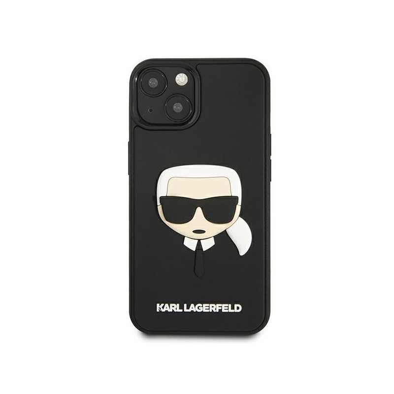 Karl Lagerfeld 3D Rubber Karl& 39 s Head dėklas iPhone 13 mini - juodas