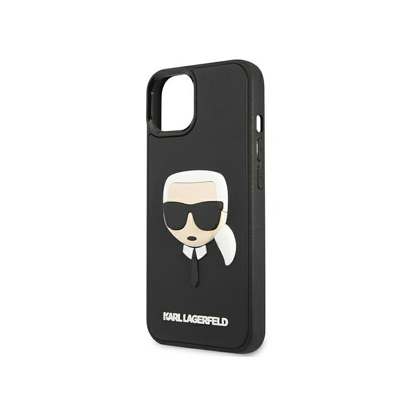 Karl Lagerfeld 3D Rubber Karl& 39 s Head dėklas iPhone 13 mini - juodas