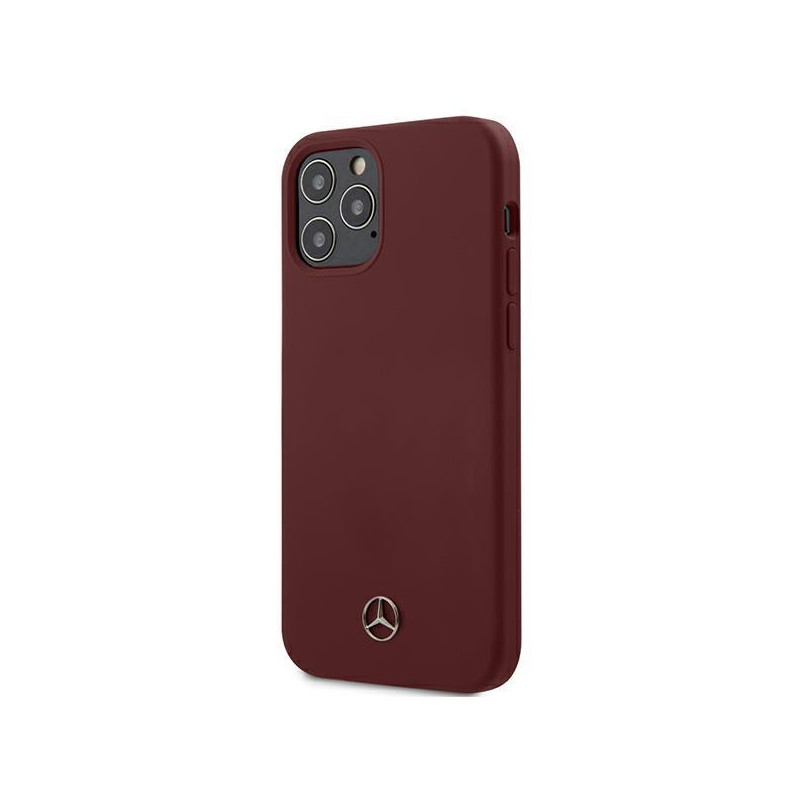 Mercedes Silicone Line dėklas iPhone 12 / iPhone 12 Pro - raudonas Mercedes Silicone Line dėklas iPhone 12 / iPhone 12 Pro - raudonas