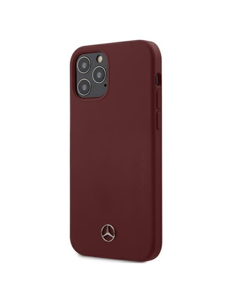 Mercedes Silicone Line dėklas iPhone 12 / iPhone 12 Pro - raudonas Mercedes Silicone Line dėklas iPhone 12 / iPhone 12 Pro - raudonas
