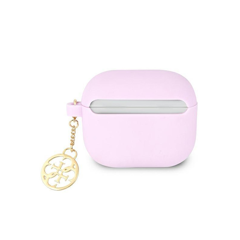 Guess Charm 4G Collection dėklas, skirtas AirPods 3 – violetinis