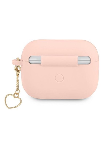 Guess Silicone Charm Heart Collection dėklas, skirtas AirPods Pro – rožinis Guess Silicone Charm Heart Collection dėklas, skirtas AirPods Pro – rožinis