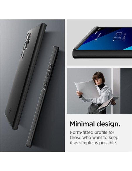 Spigen Thin Fit dėklas, skirtas Samsung Galaxy S22 Ultra - juodas
