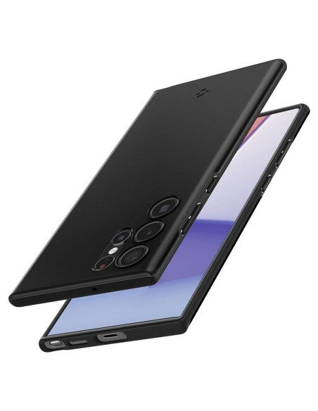 Spigen Thin Fit dėklas, skirtas Samsung Galaxy S22 Ultra - juodas