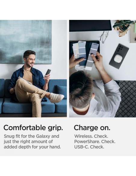 Spigen Thin Fit dėklas, skirtas Samsung Galaxy S22 Ultra - juodas