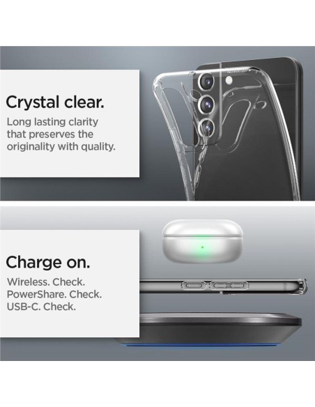 Spigen Skystųjų kristalų dėklas Samsung Galaxy S22 - skaidrus