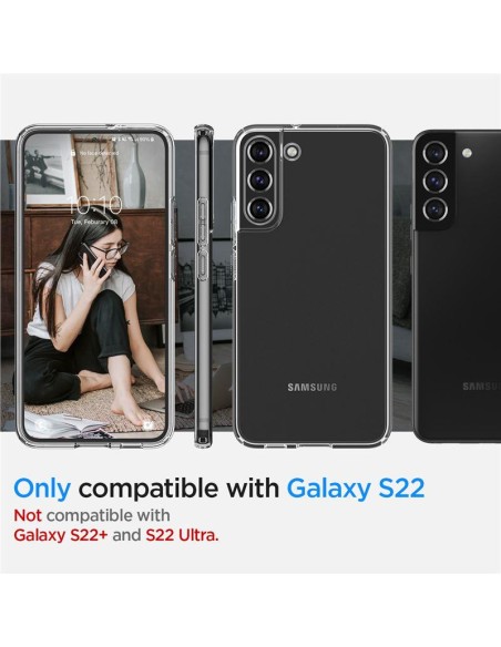 Spigen Skystųjų kristalų dėklas Samsung Galaxy S22 - skaidrus