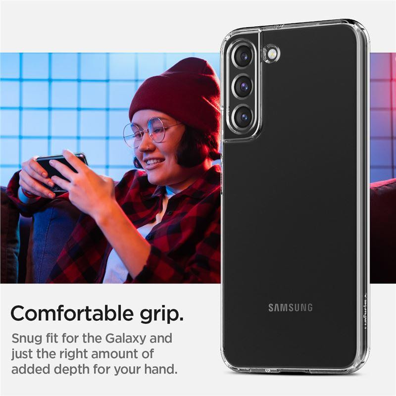 Spigen Skystųjų kristalų dėklas, skirtas Samsung Galaxy S22+ - skaidrus