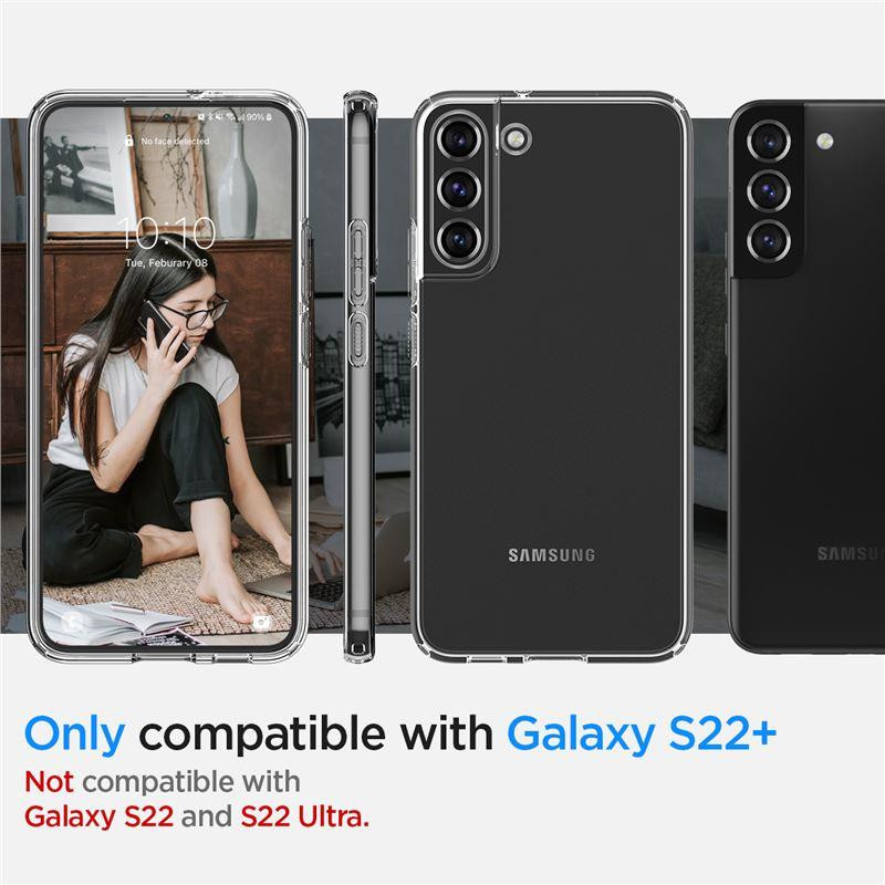 Spigen Skystųjų kristalų dėklas, skirtas Samsung Galaxy S22+ - skaidrus
