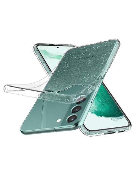 Spigen Skystųjų kristalų dėklas Samsung Galaxy S22 - skaidrus ir blizgantis Spigen Skystųjų kristalų dėklas Samsung Galaxy S22 - skaidrus ir blizgantis