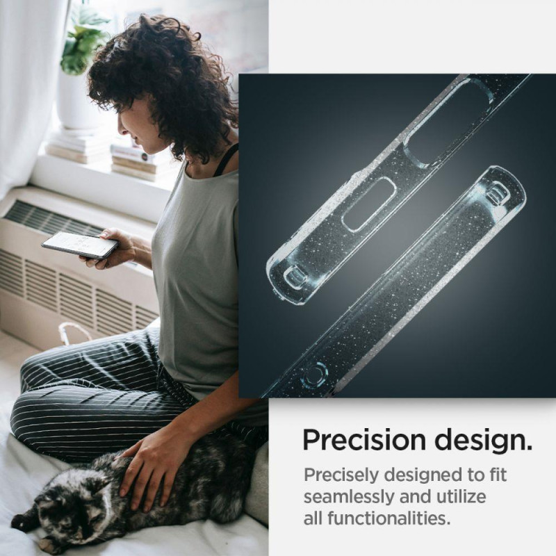 Spigen Skystųjų kristalų dėklas Samsung Galaxy S22 - skaidrus ir blizgantis