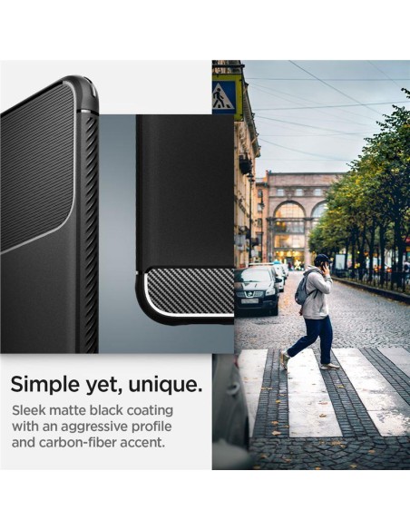 Spigen Rugged Armor dėklas, skirtas Samsung Galaxy S22 - matinė juoda Spigen Rugged Armor dėklas, skirtas Samsung Galaxy S22 - matinė juoda