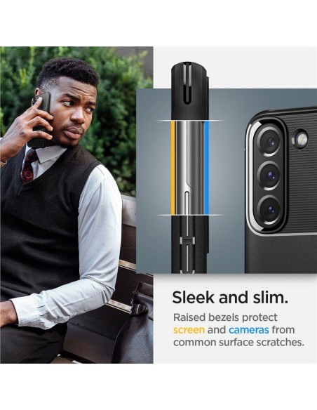 Spigen Rugged Armor dėklas, skirtas Samsung Galaxy S22 - matinė juoda Spigen Rugged Armor dėklas, skirtas Samsung Galaxy S22 - matinė juoda