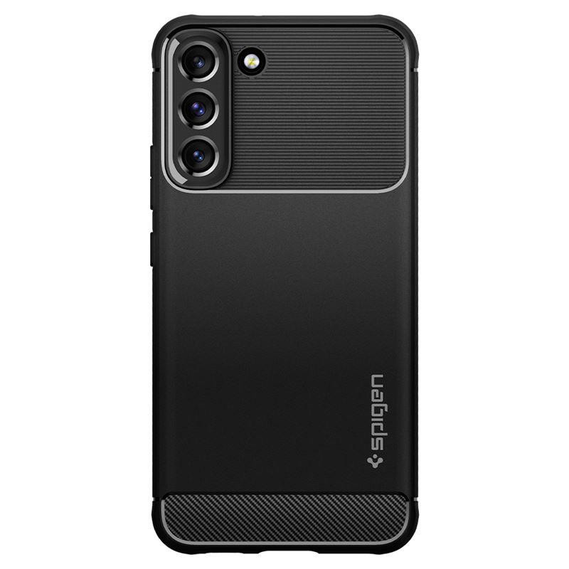 Spigen Rugged Armor dėklas, skirtas Samsung Galaxy S22 - matinė juoda