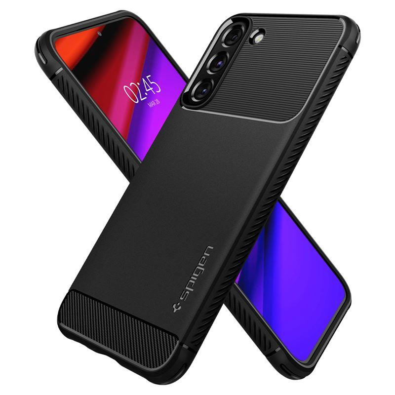 Spigen Rugged Armor dėklas, skirtas Samsung Galaxy S22 - matinė juoda