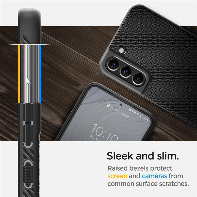 Spigen Liquid Air dėklas, skirtas Samsung Galaxy S22 - matinė juoda