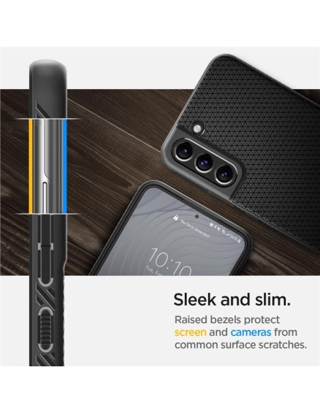 Spigen Liquid Air dėklas, skirtas Samsung Galaxy S22 - matinė juoda Spigen Liquid Air dėklas, skirtas Samsung Galaxy S22 - matinė juoda