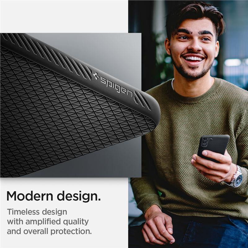 Spigen Liquid Air dėklas, skirtas Samsung Galaxy S22 - matinė juoda