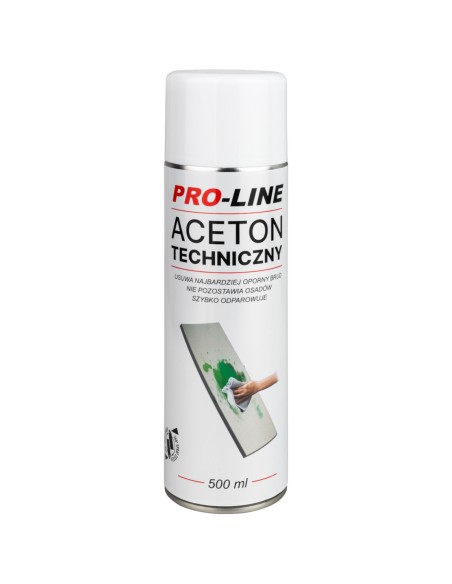 Techninis acetonas 100% purškiamas PRO-LINE purškiklis 500ml Techninis acetonas 100% purškiamas PRO-LINE purškiklis 500ml