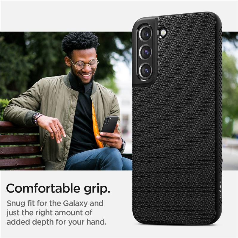 Spigen Liquid Air dėklas, skirtas Samsung Galaxy S22+ - matinė juoda