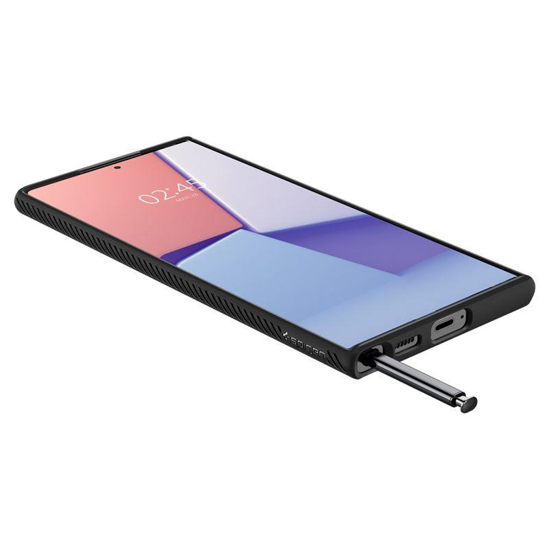 Spigen Liquid Air dėklas, skirtas Samsung Galaxy S22 Ultra - matinė juoda
