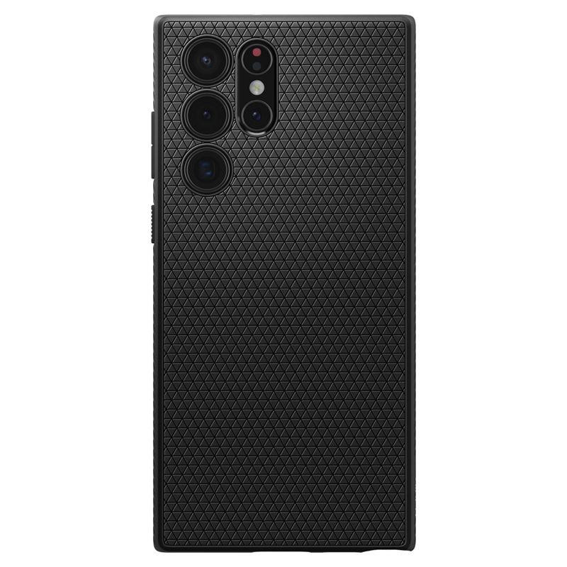 Spigen Liquid Air dėklas, skirtas Samsung Galaxy S22 Ultra - matinė juoda