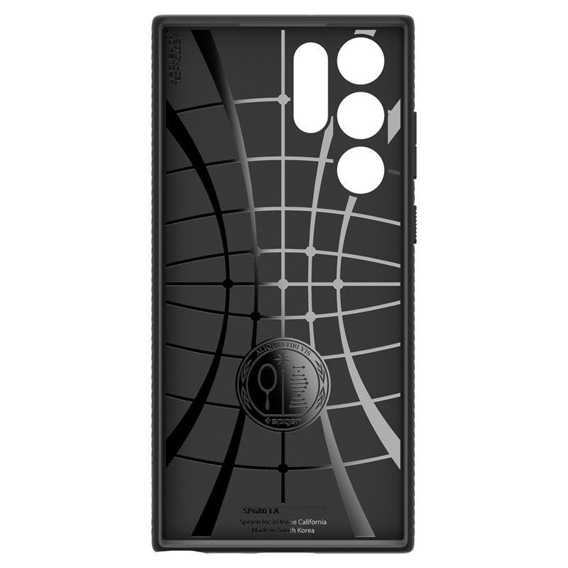 Spigen Liquid Air dėklas, skirtas Samsung Galaxy S22 Ultra - matinė juoda