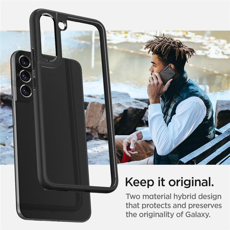 Spigen Ultra Hybrid dėklas, skirtas Samsung Galaxy S22 - matinė juoda
