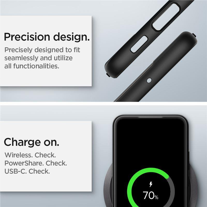 Spigen Ultra Hybrid dėklas, skirtas Samsung Galaxy S22 - matinė juoda