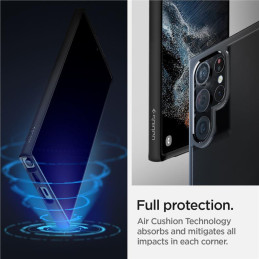 Spigen Ultra Hybrid dėklas, skirtas Samsung Galaxy S22 Ultra - matinė juoda