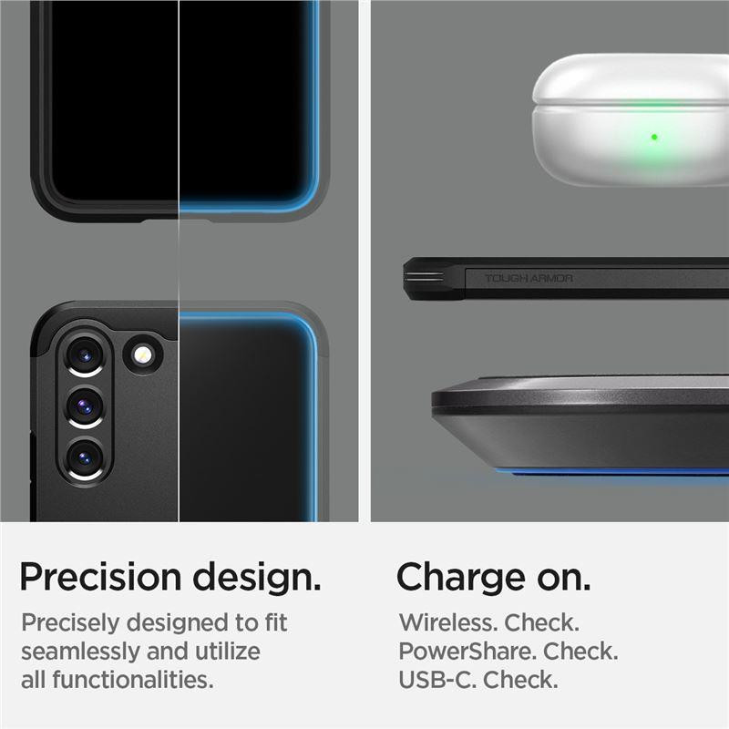 Spigen Tough Armor dėklas Samsung Galaxy S22 - juodas