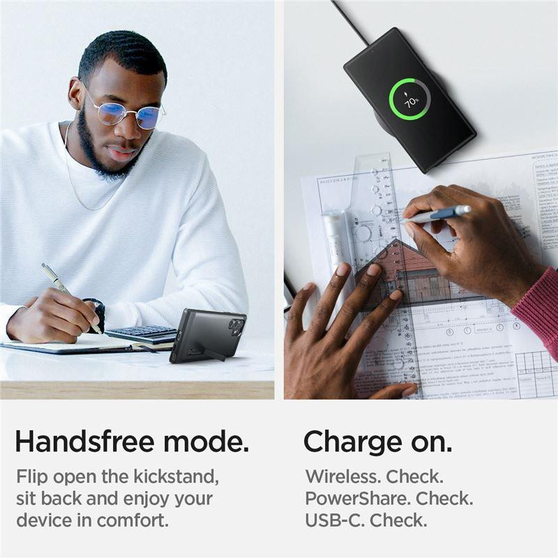 Spigen Tough Armor dėklas Samsung Galaxy S22 Ultra - juodas