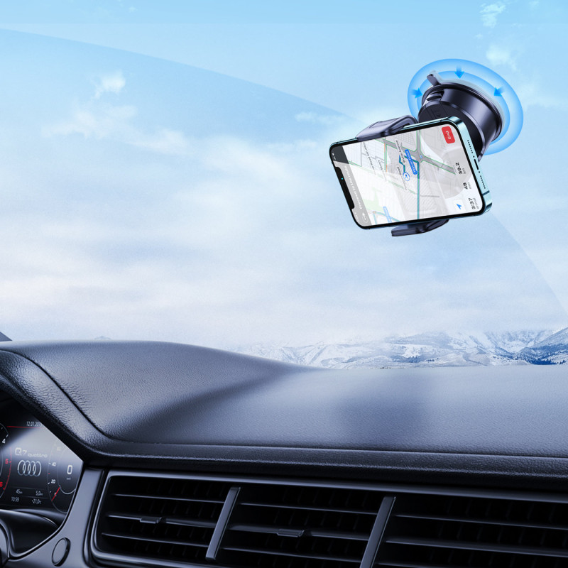 Automobilio telefono laikiklis išmaniojo telefono kabinos prietaisų skydelis juodas