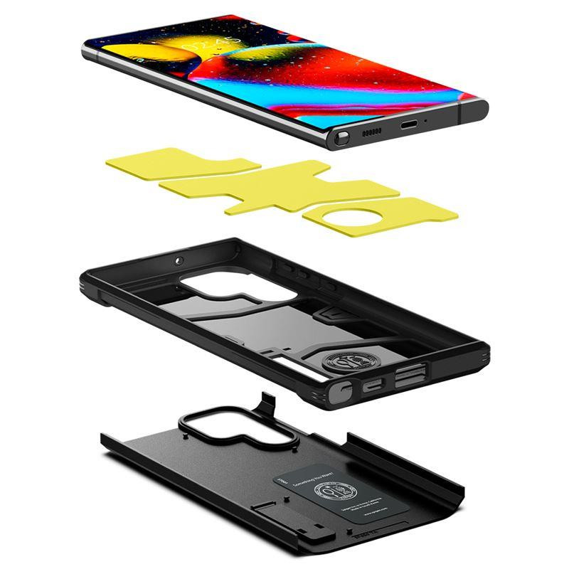 Spigen Tough Armor dėklas Samsung Galaxy S22 Ultra - juodas