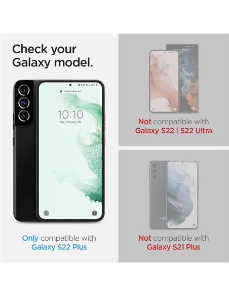 Spigen Glas.tR EZ Fit grūdintas stiklas Samsung Galaxy S22+ - 2 vnt. Spigen Glas.tR EZ Fit grūdintas stiklas Samsung Galaxy S22+ - 2 vnt.