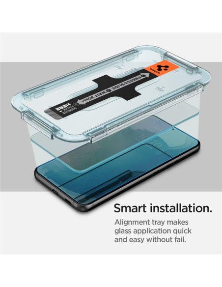 Spigen Glas.tR EZ Fit grūdintas stiklas Samsung Galaxy S22+ - 2 vnt. Spigen Glas.tR EZ Fit grūdintas stiklas Samsung Galaxy S22+ - 2 vnt.